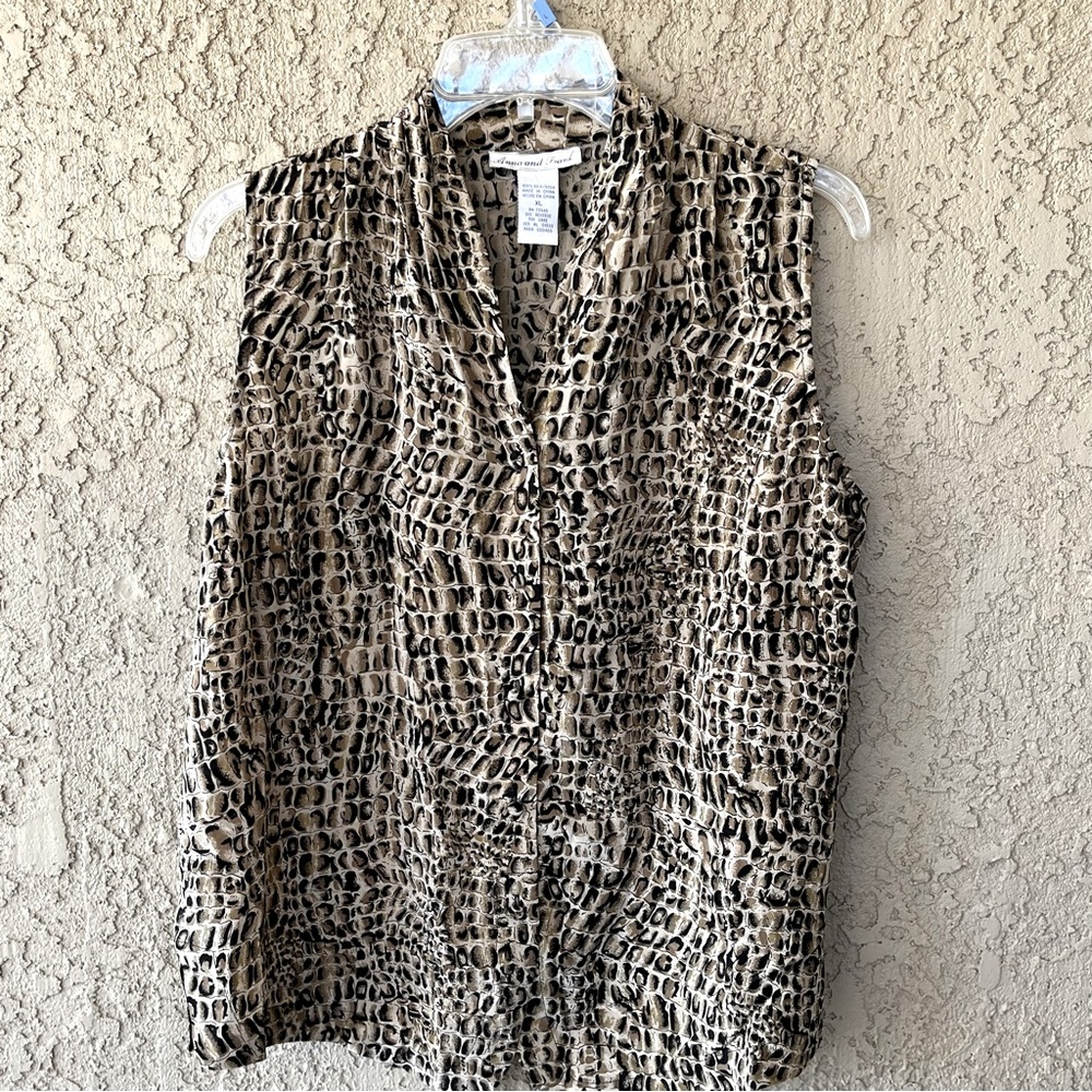 Anna and Frank Silk sleeveless top